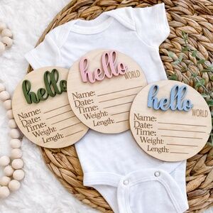 Hello World Wooden Disc